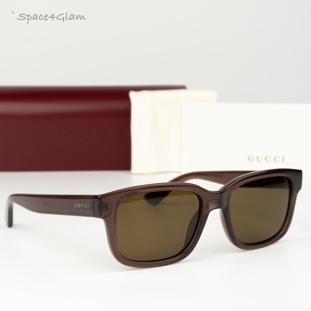 Gucci Women Sunglasses Brown Square GG1583S 004 NEW AUTHENTIC